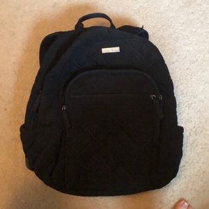 Vera Bradley quilted black backpack